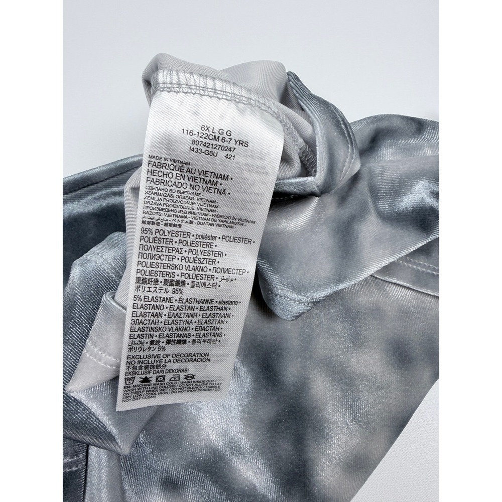 Nike Crop Top Girls 6x Grey Tie Dye Excellent Velour Short Sleeve Shirt - Picture 12 of 12